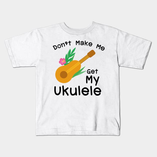 Ukulele Guitar Player Hawaii Music Kids T-Shirt by macshoptee